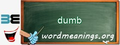 WordMeaning blackboard for dumb